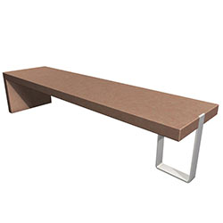 WS306 Floating Concrete Bench with Stainless Prop